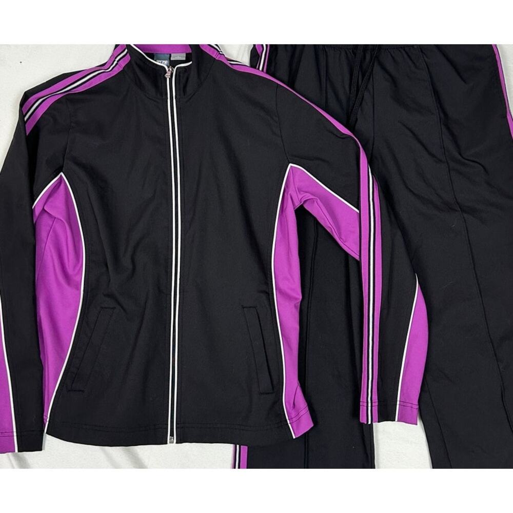 Sjb Active Medium Black Pants Jacket Set Purple S… - image 2
